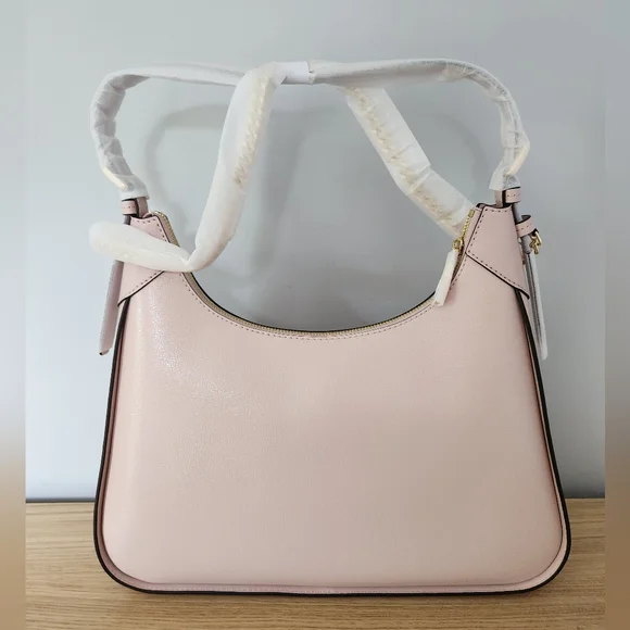 BNWT Michael Kors Wilma Large Smooth Leather Chain Shoulder Bag Powder Blush - Picture 5 of 5